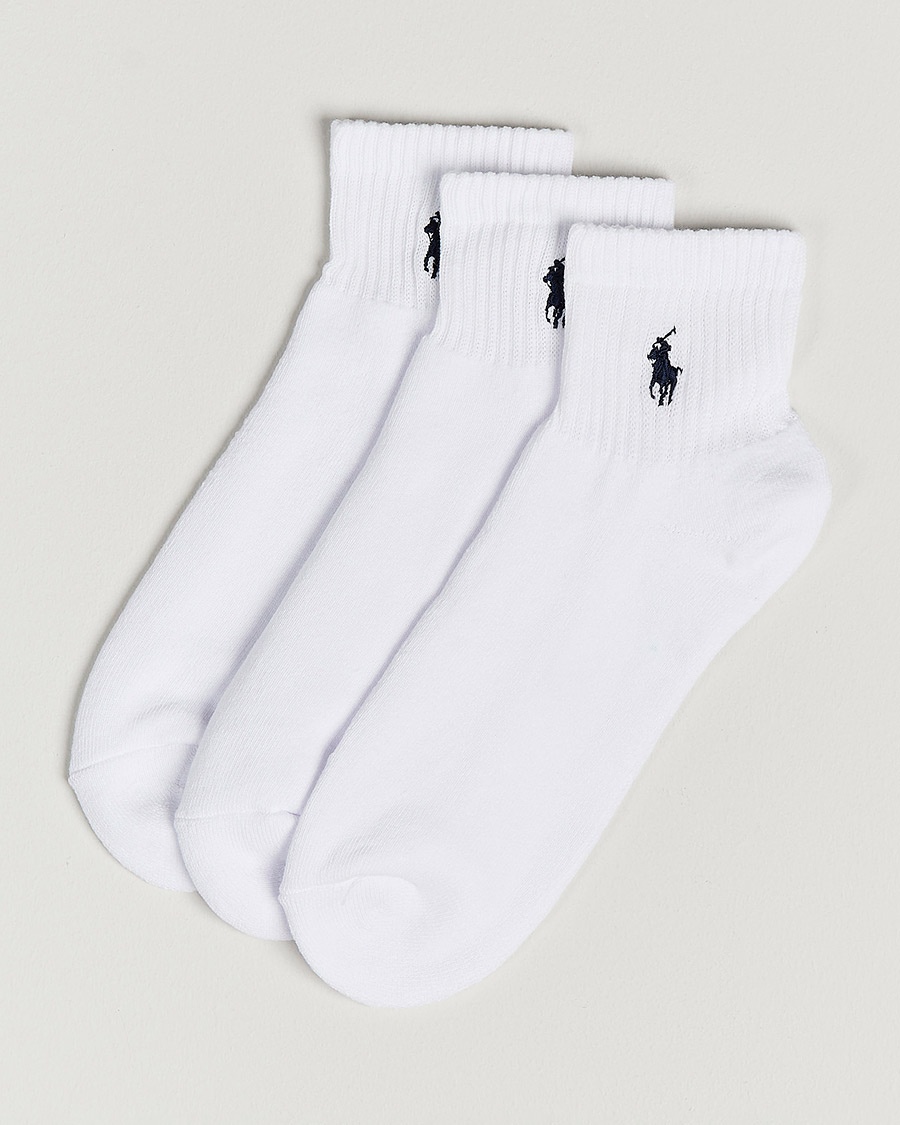 Polo Ralph Lauren 3-Pack Sport Quarter Socks White – Weiß