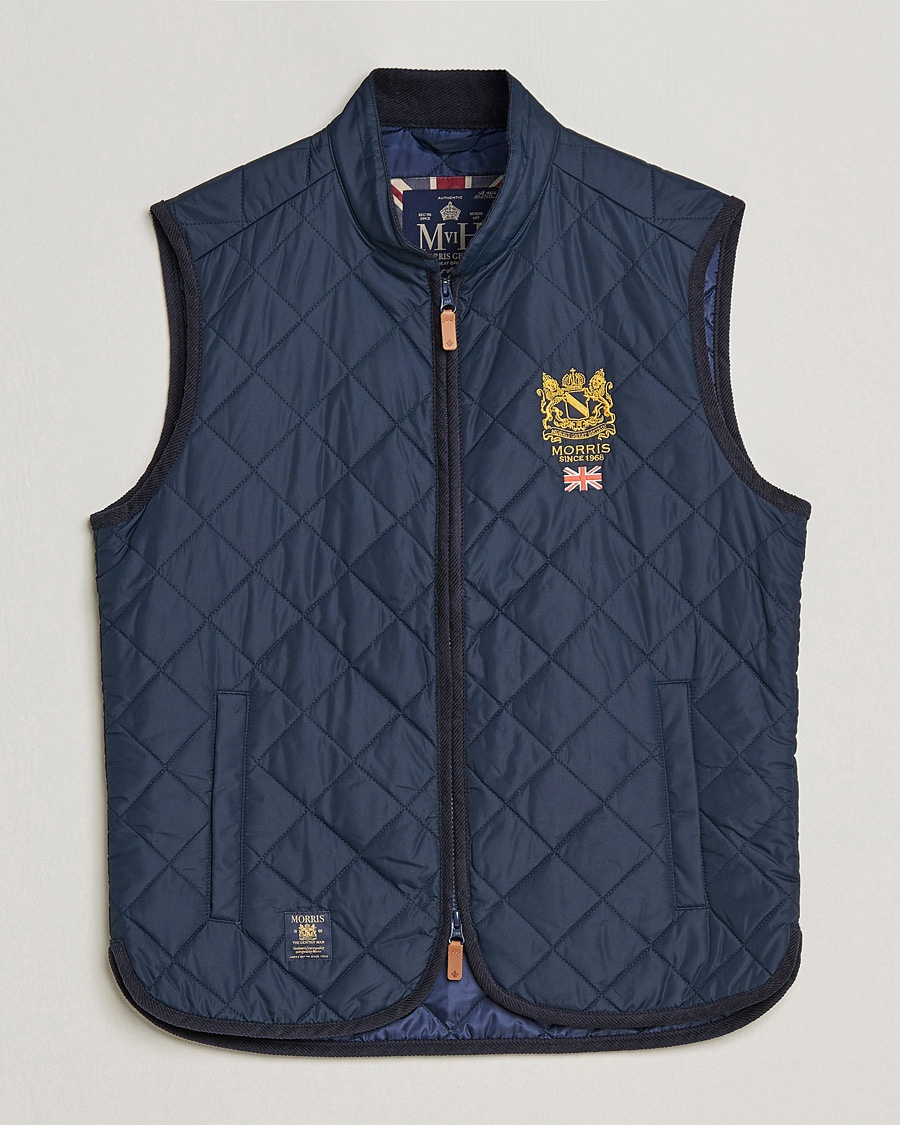 Morris Trenton Quilted Vest Old Blue – Blau