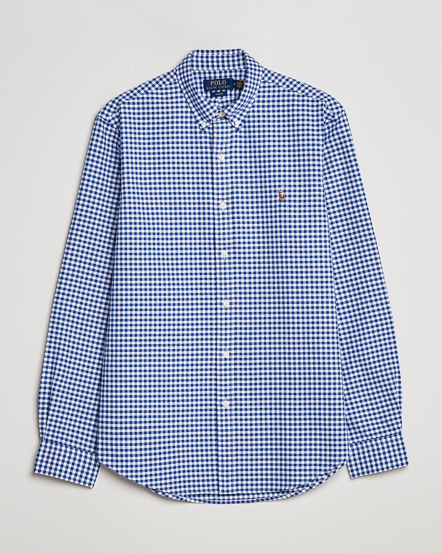 Polo Ralph Lauren Slim Fit Shirt Oxford Blue/White Gingham – Blau
