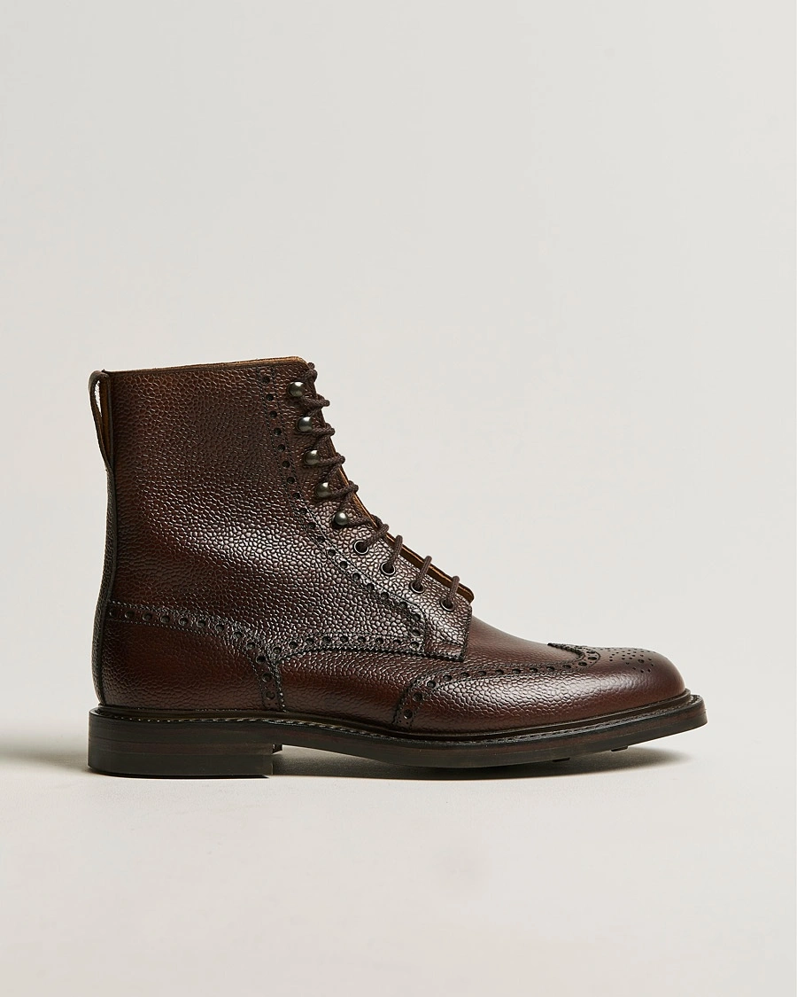Crockett & Jones Islay Boot Dark Brown Grained Calf – Braun