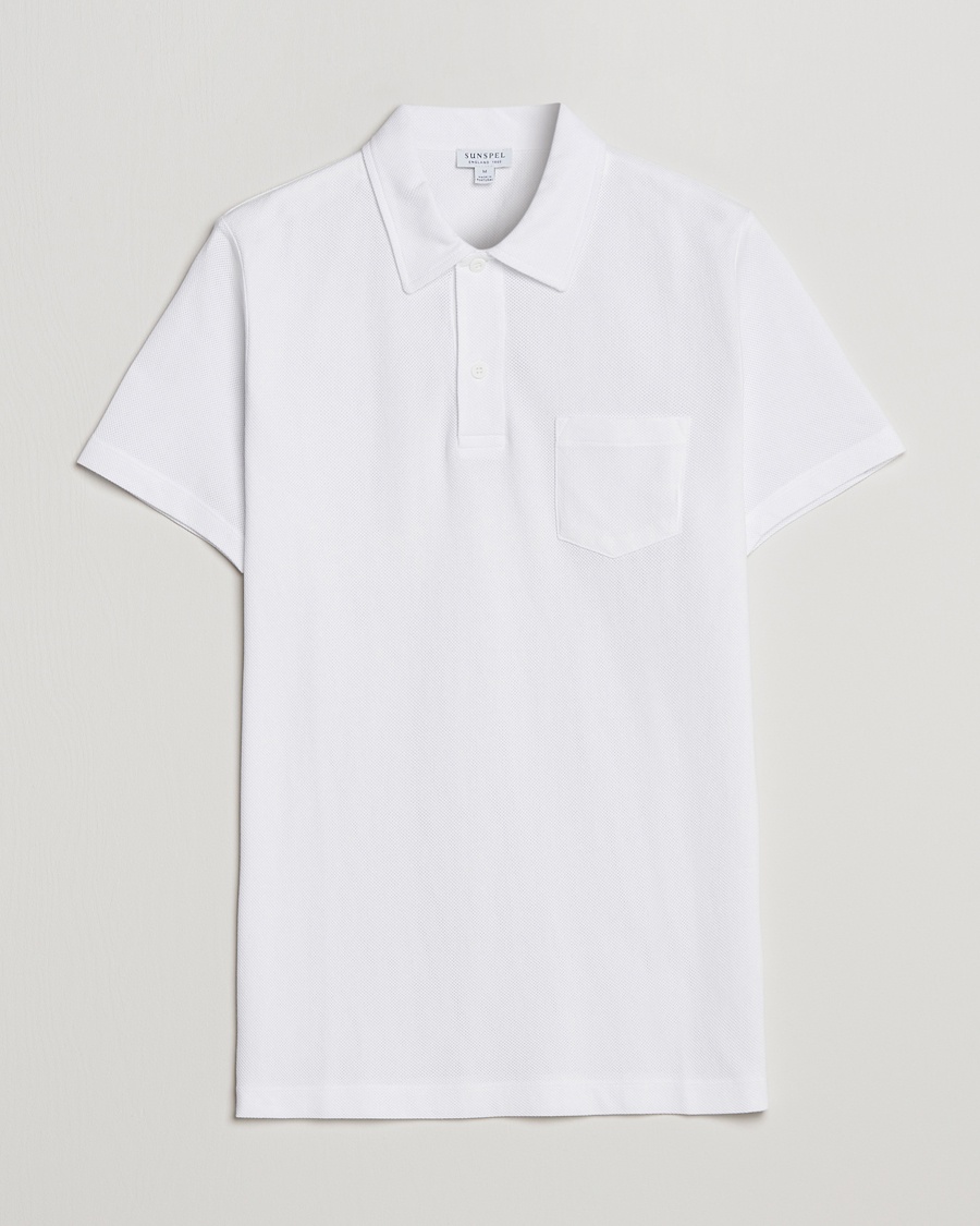 Sunspel Riviera Polo Shirt White – Weiß