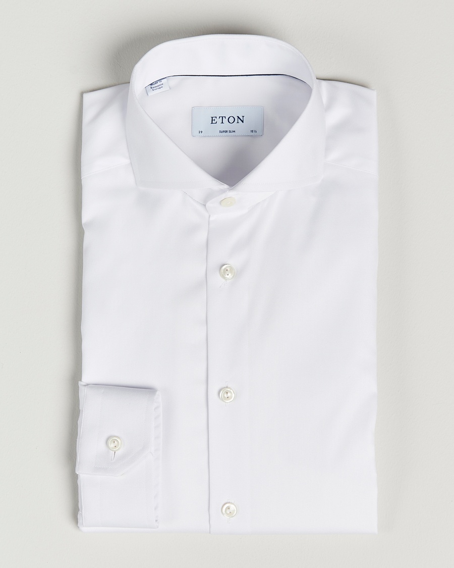 Eton Super Slim Fit Shirt Cutaway White – Weiß