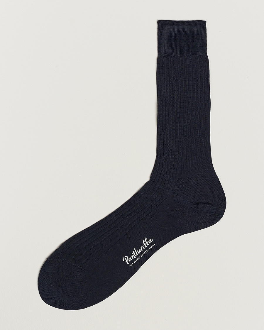 Pantherella Vale Cotton Socks Navy – Blau