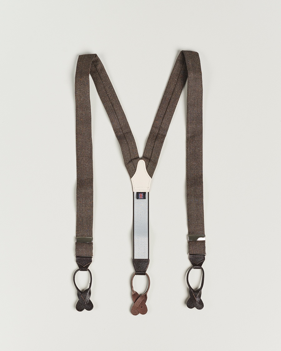 Albert Thurston Donegal Tweed Braces 40mm Dark Brown – Braun