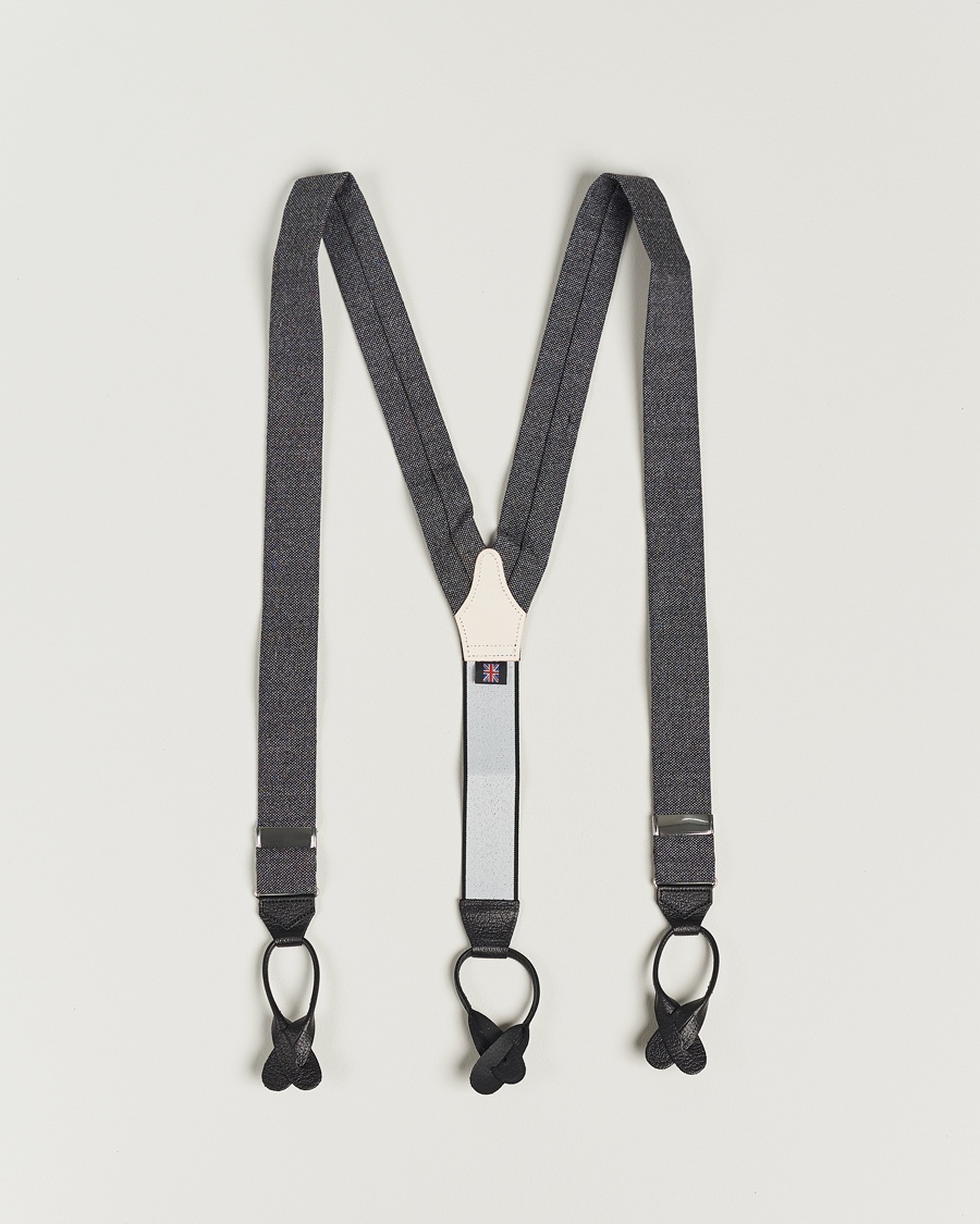 Albert Thurston Donegal Tweed Braces 40mm Dark Grey – Grau