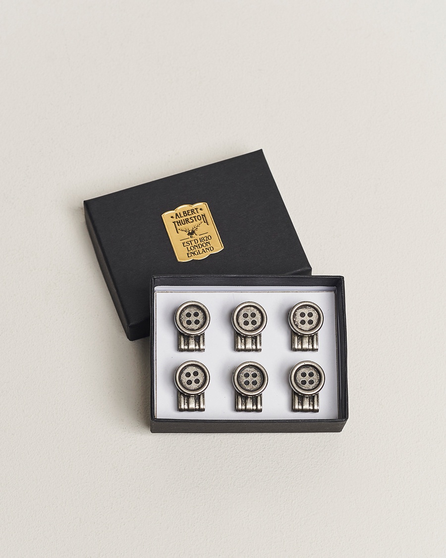 Albert Thurston Brace Buttons 6-pack – Grau