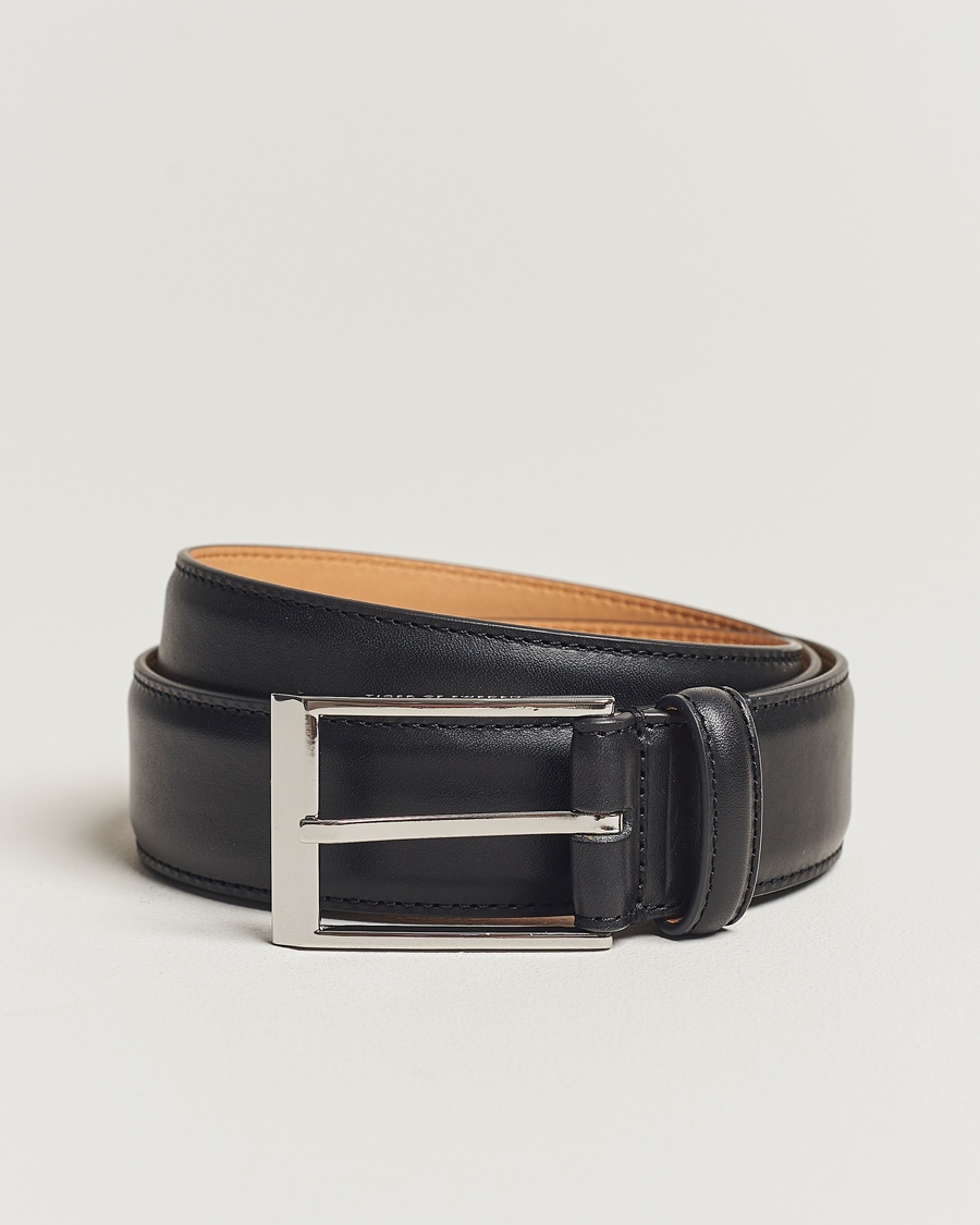 Tiger of Sweden Helmi Leather 3,5 cm Belt Black – Schwarz