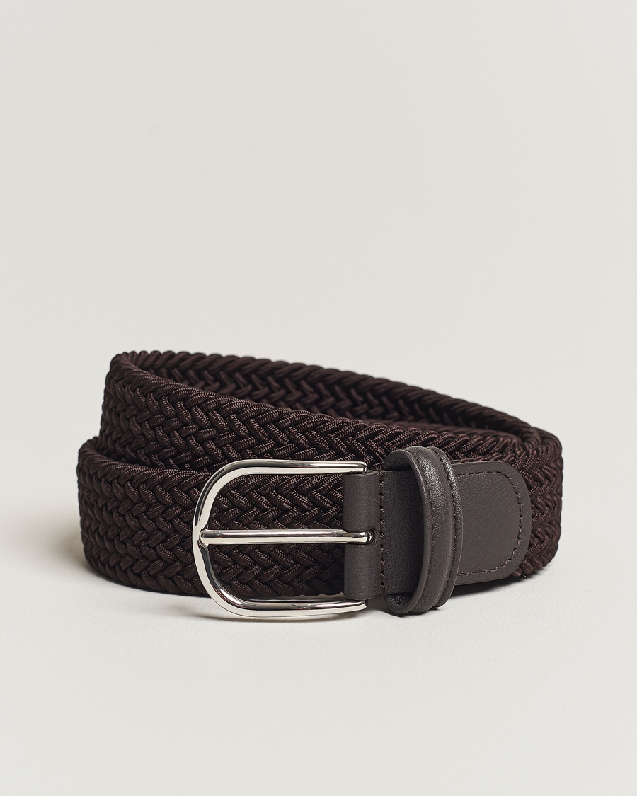 Anderson's Stretch Woven 3,5 cm Belt Brown – Braun
