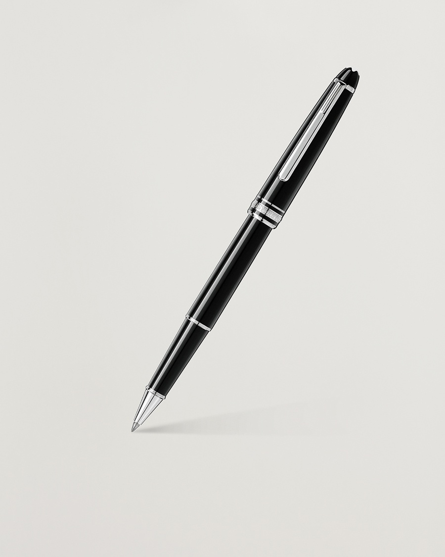 Montblanc 163 Classique Meisterstück Rollerball Pen Platinum Line – Schwarz