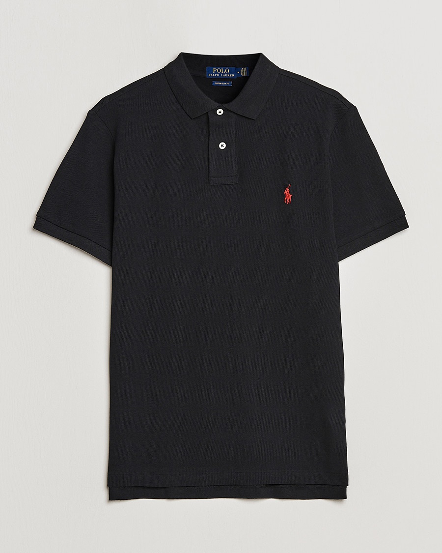 Polo Ralph Lauren Custom Slim Fit Polo Black – Schwarz