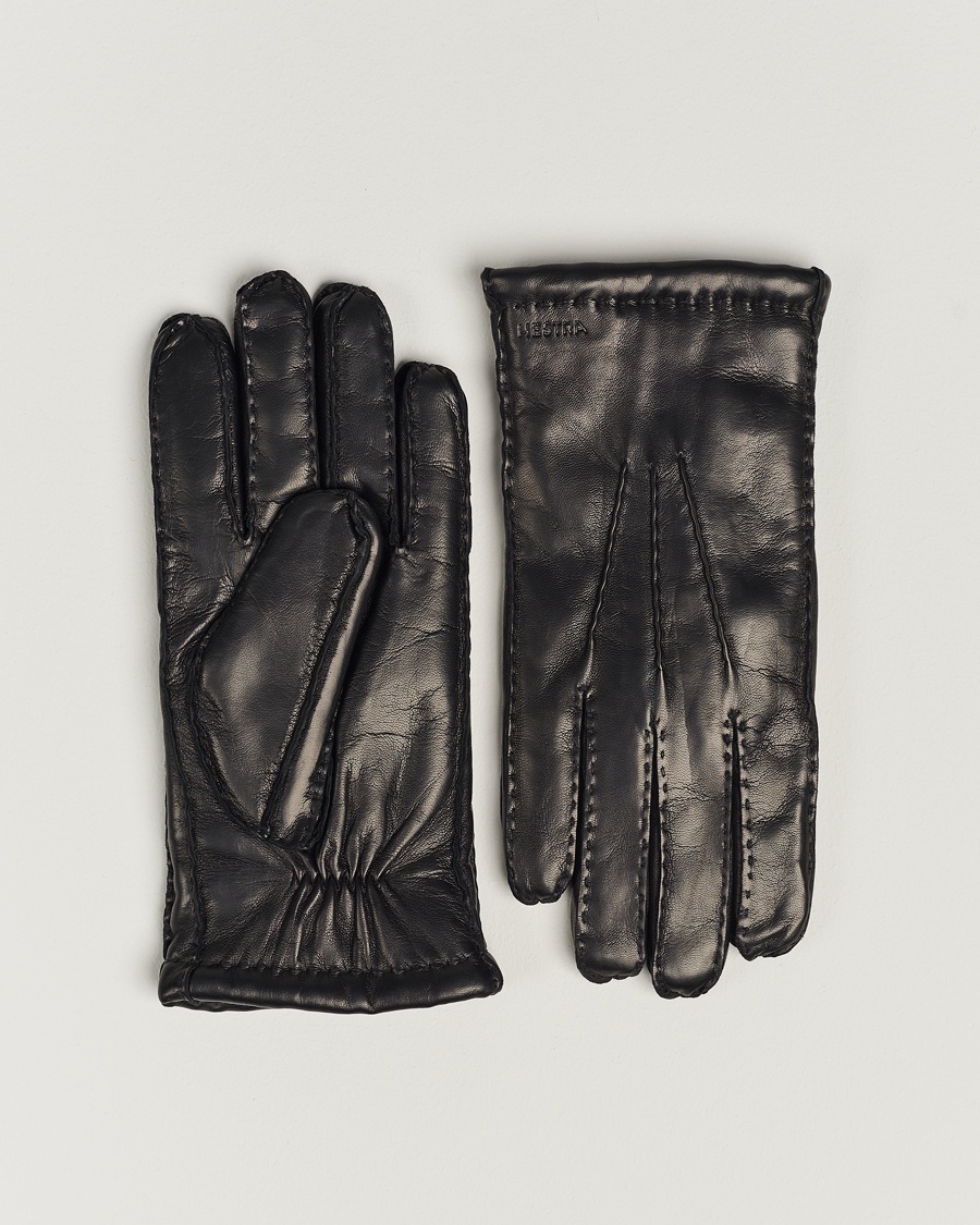 Hestra George Lambskin Hairsheep Glove Black – Schwarz