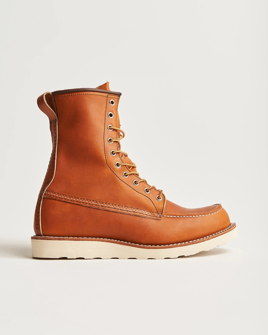 Red Wing Shoes Moc Toe High Boot Oro Legacy Leather – Braun