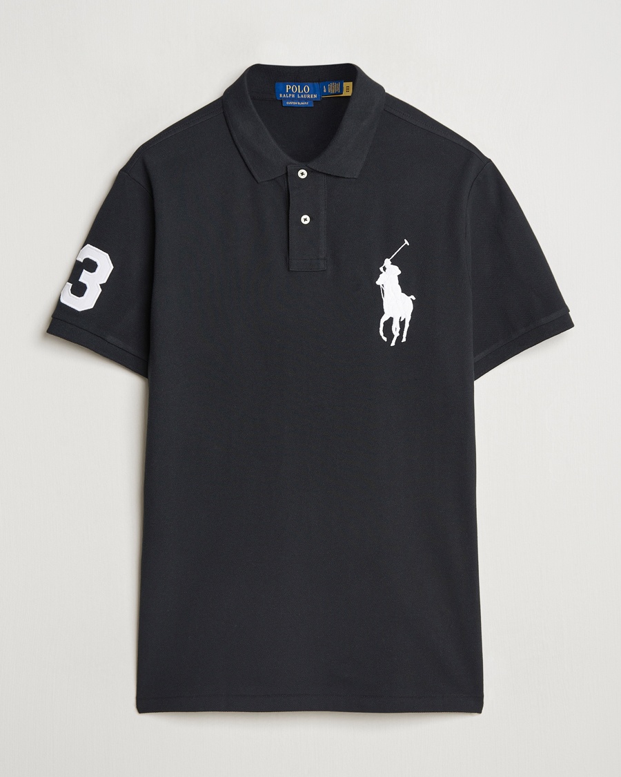 Polo Ralph Lauren Custom Fit Big Pony Polo Polo Black – Schwarz