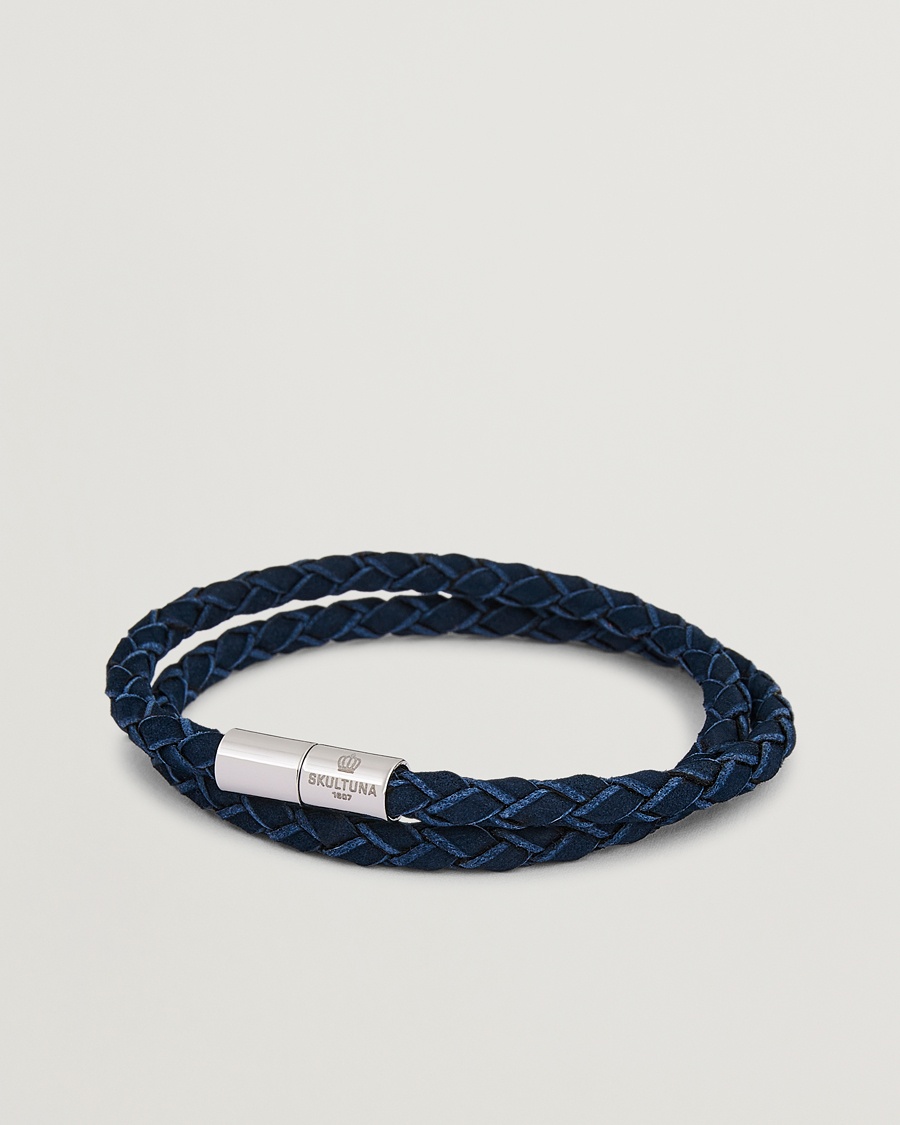 Skultuna The Suede Bracelet Blue – Blau