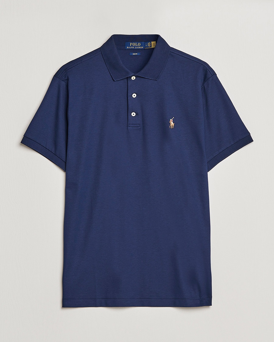 Polo Ralph Lauren Slim Fit Pima Cotton Polo Refined Navy – Blau