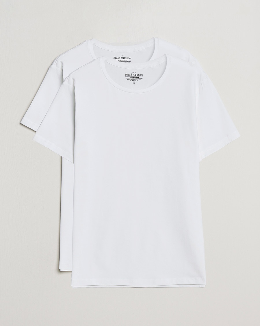 Bread & Boxers 2-Pack Crew Neck Tee White – Weiß
