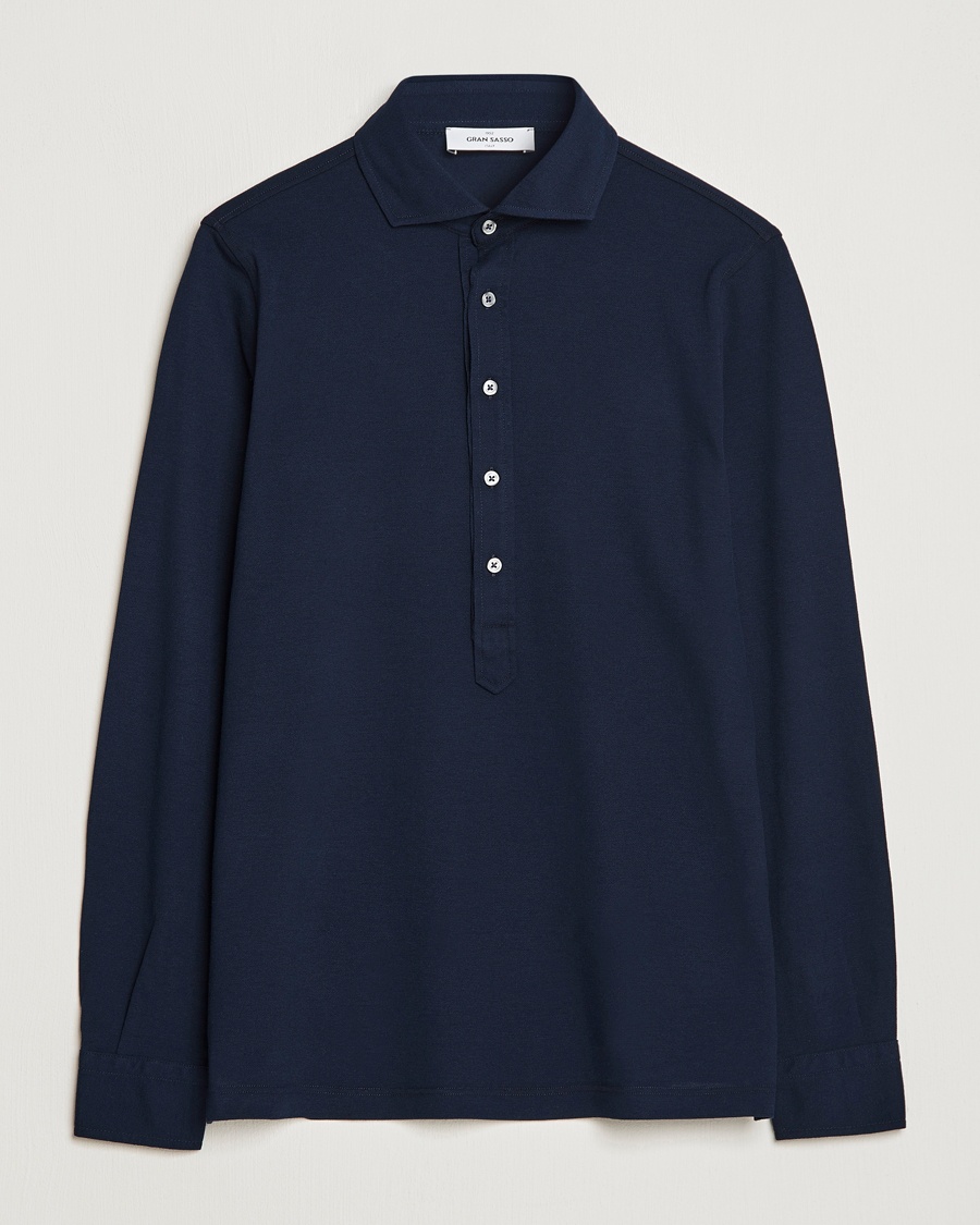 Gran Sasso Popover Shirt Navy – Blau