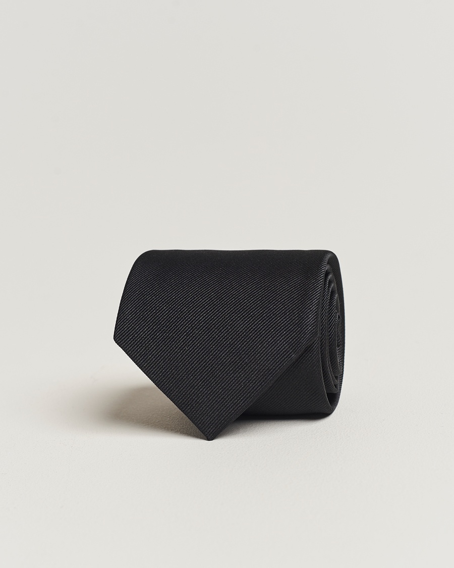 Amanda Christensen Plain Classic Tie 8 cm Black – Schwarz