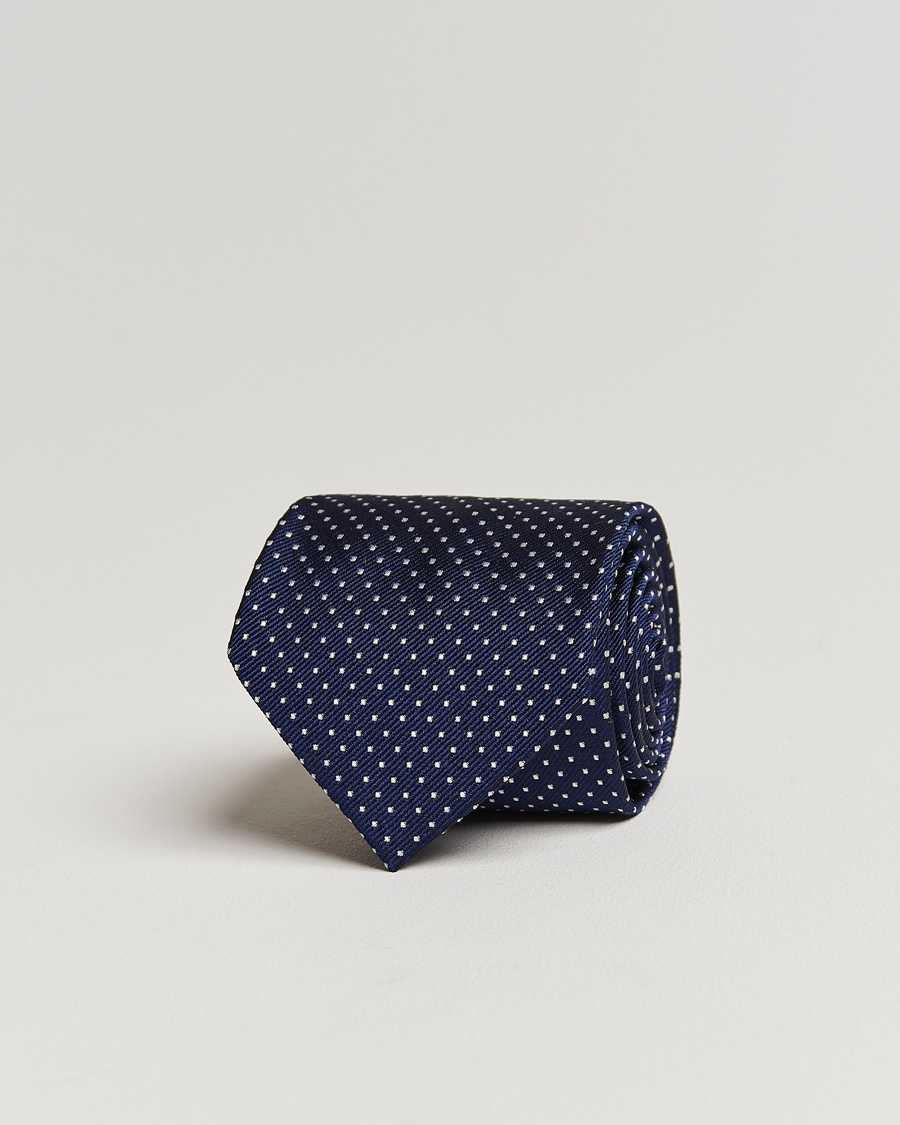 Amanda Christensen Micro Dot Classic Tie 8 cm Navy/White – Blau