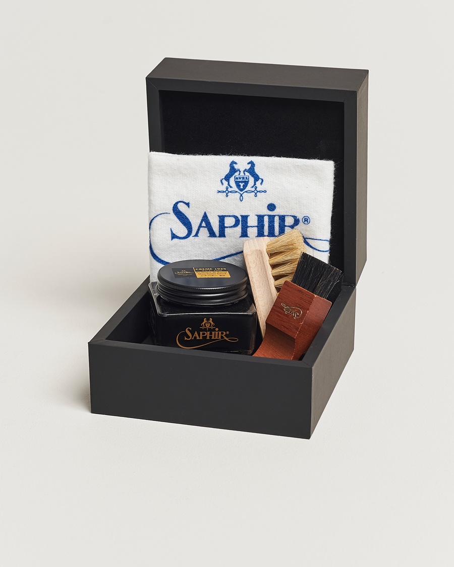 Saphir Medaille d'Or Gift Box Creme Pommadier Black & Brush – Schwarz