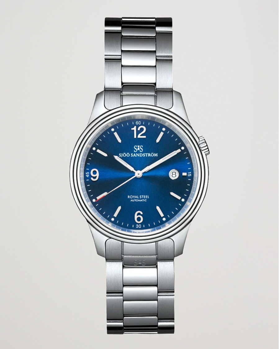 Sjöö Sandström Royal Steel Classic 41mm Blue and Steel – Blau