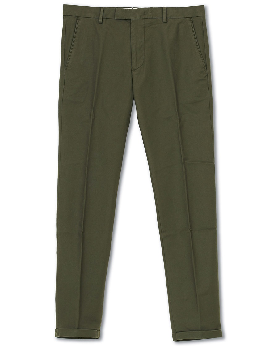 NN07 Scott Regular Fit Stretch Trousers Army Green – Grün