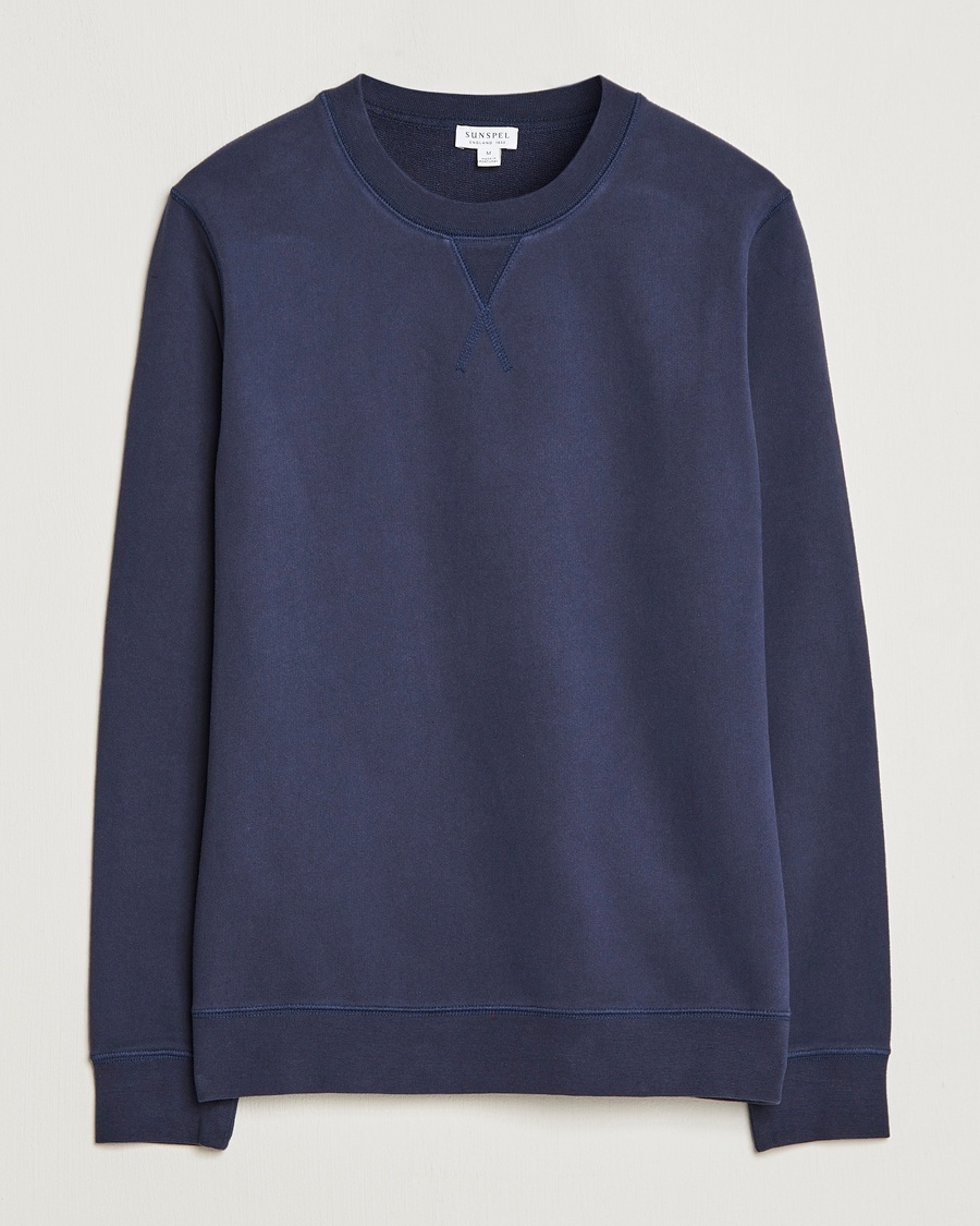 Sunspel Loopback Sweatshirt Navy – Blau
