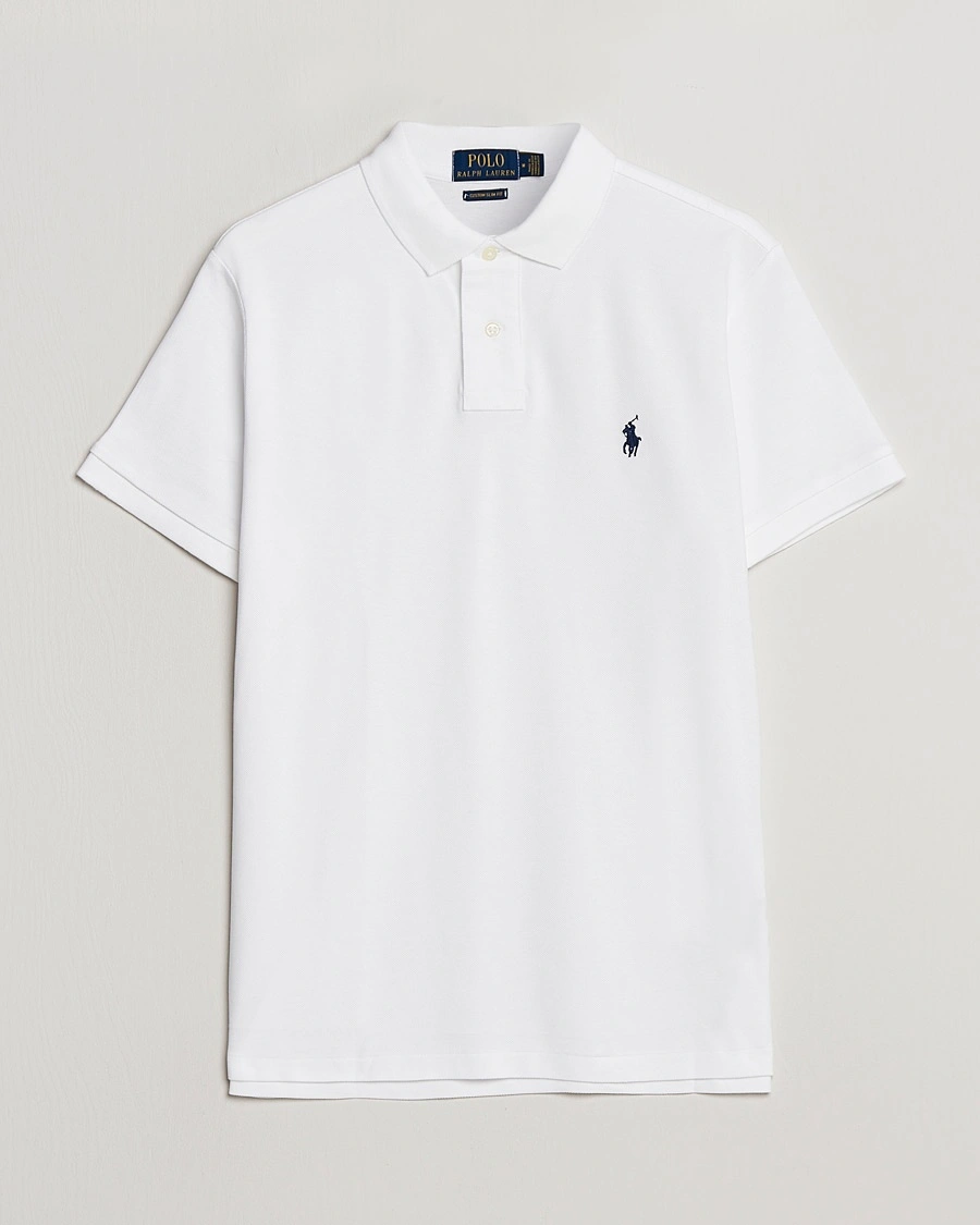 Polo Ralph Lauren Custom Slim Fit Polo White – Weiß