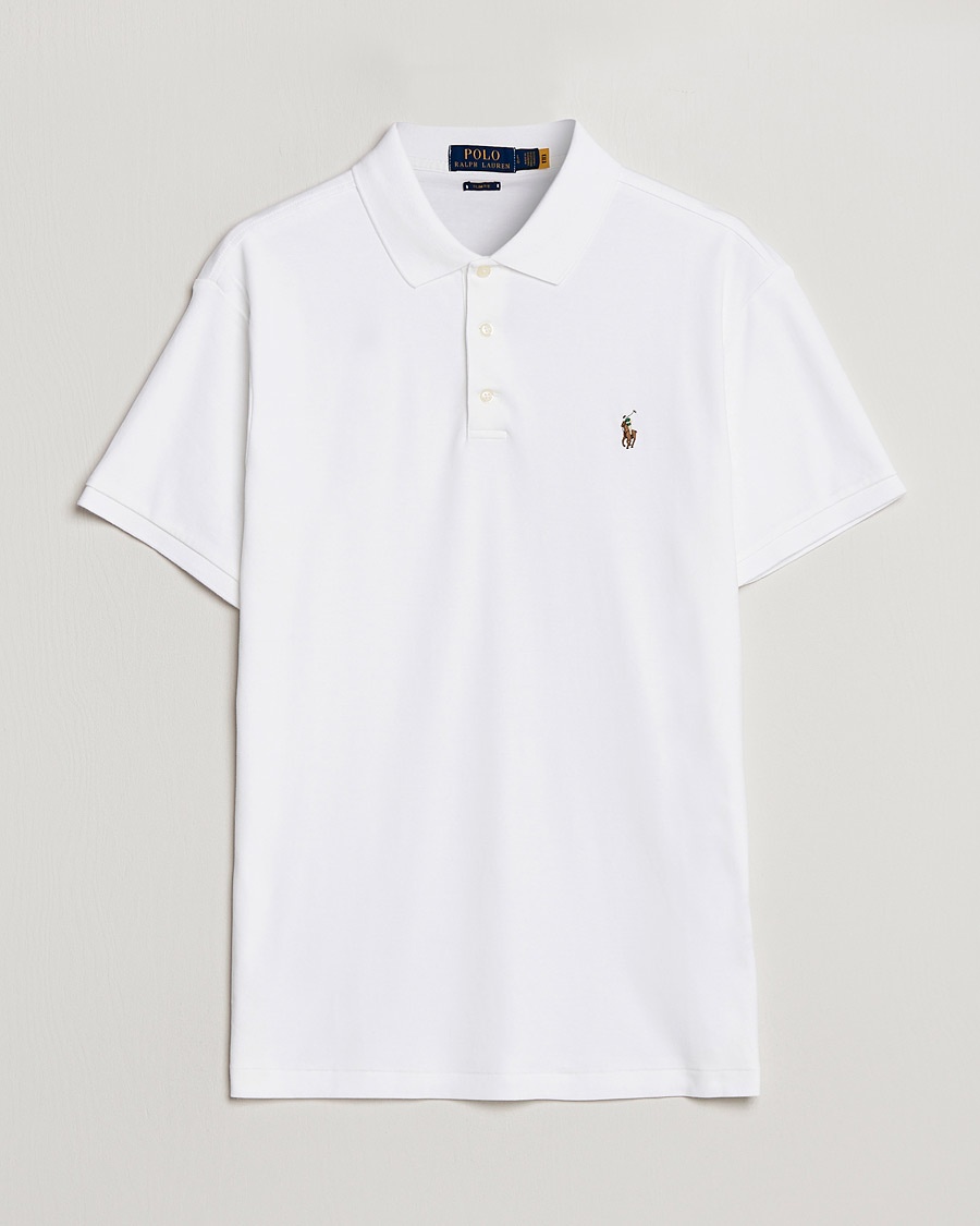 Polo Ralph Lauren Slim Fit Pima Cotton Polo White – Weiß