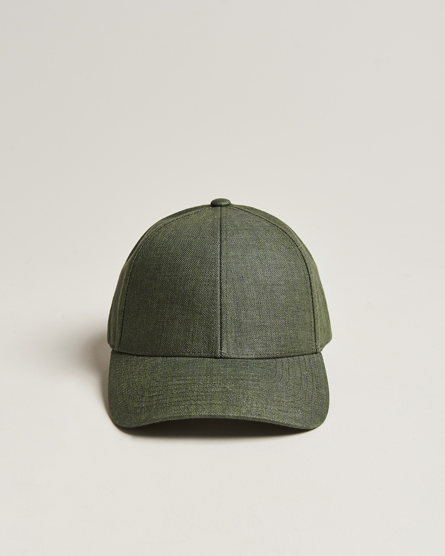 Varsity Headwear Linen Baseball Cap French Olive – Grün