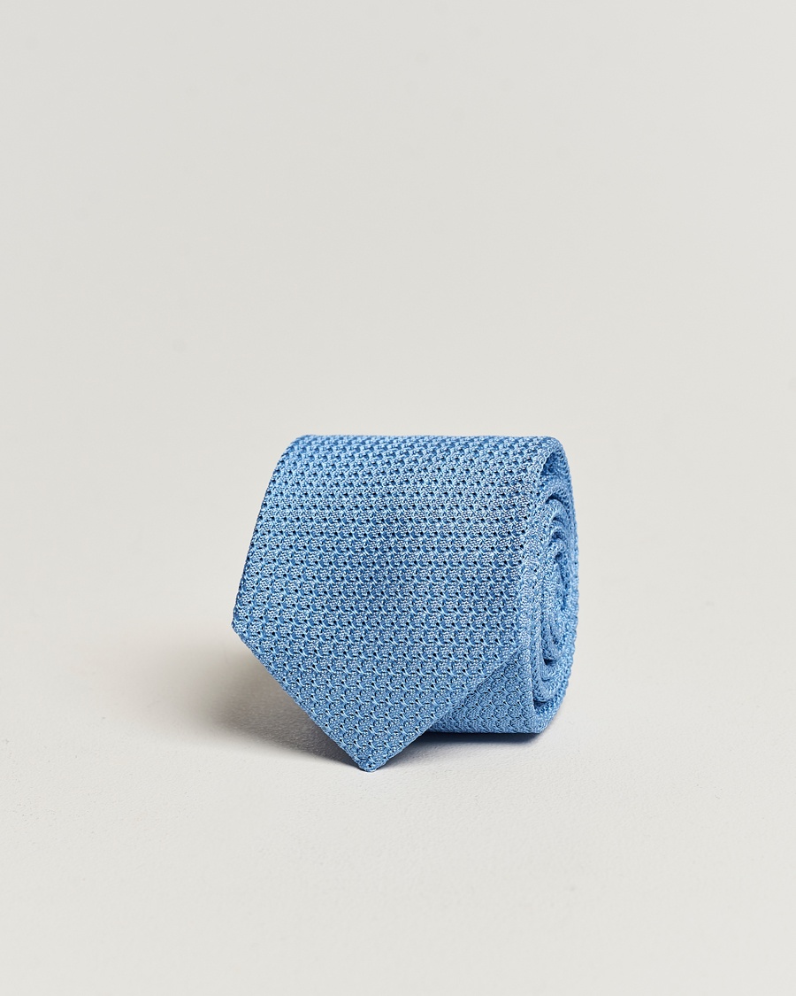 Amanda Christensen Silk Grenadine 8 cm Tie Sky Blue – Blau