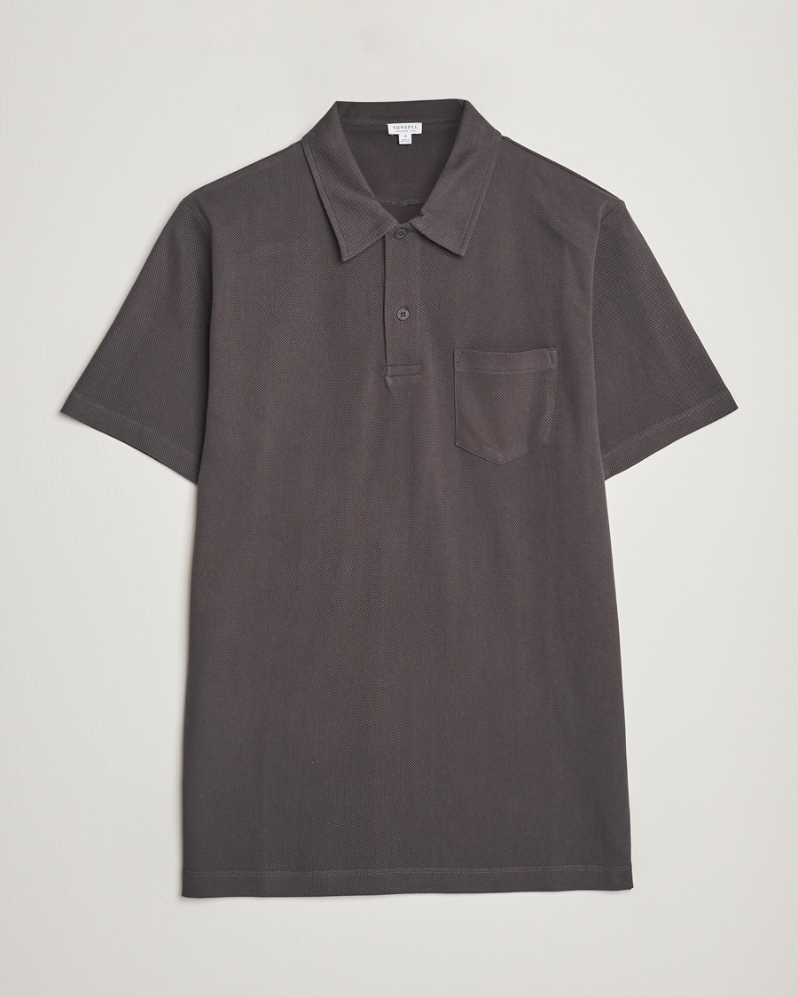 Sunspel Riviera Polo Shirt Charcoal – Grau