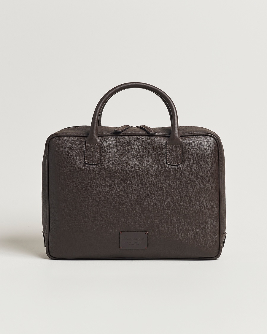 Anderson's Full Grain Leather Briefcase Dark Brown – Braun
