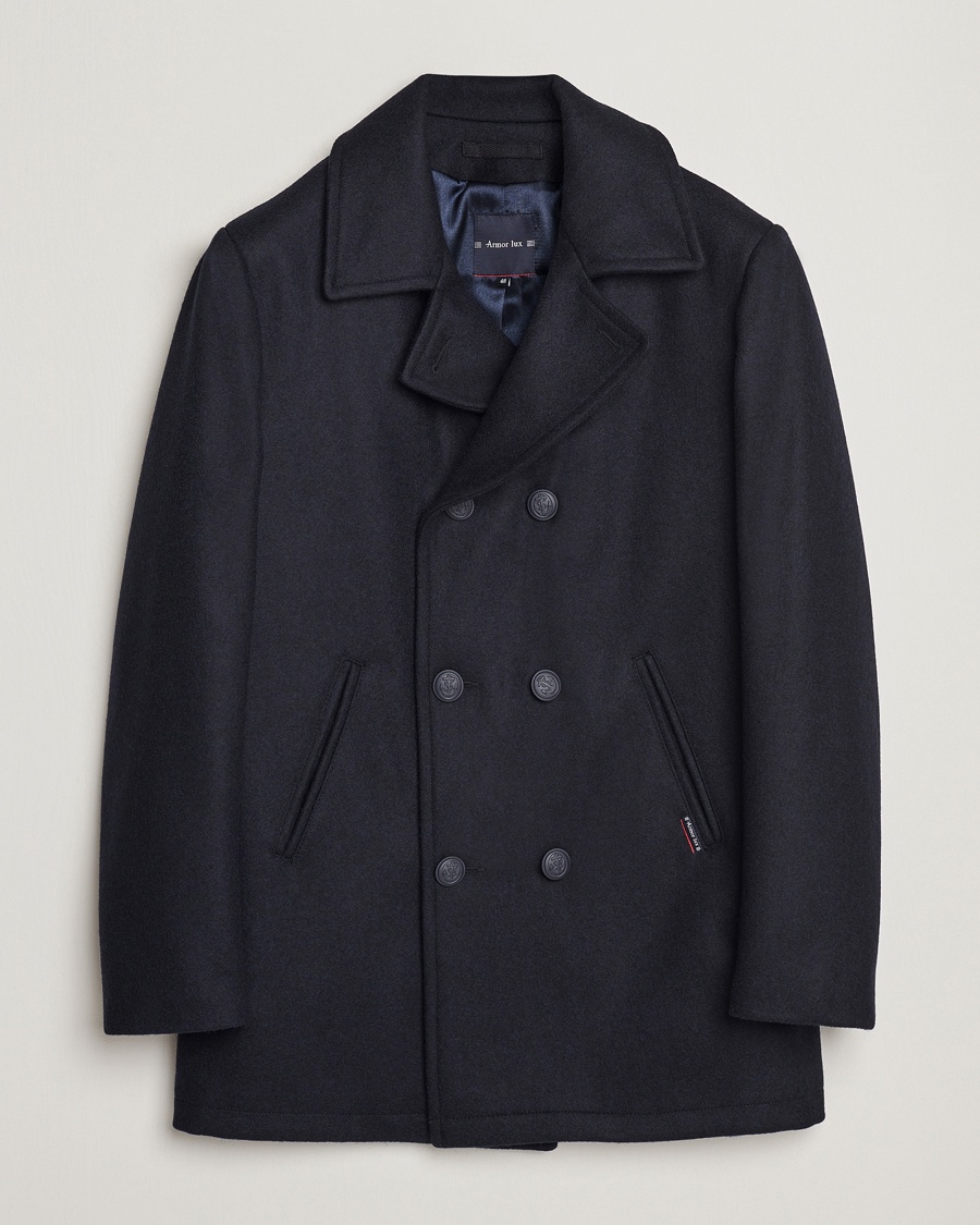 Armor-lux Kermor Wool Peacoat Navy – Blau