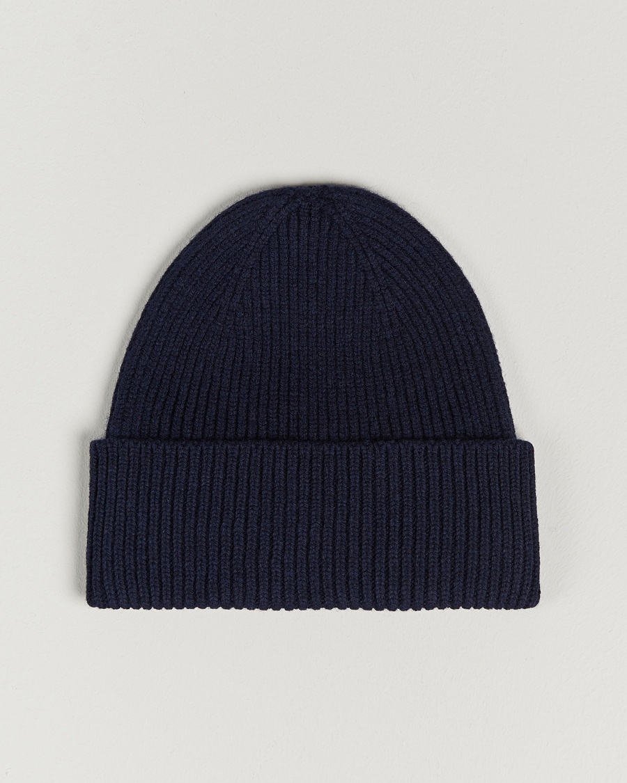 Colorful Standard Merino Wool Beanie Navy Blue – Blau
