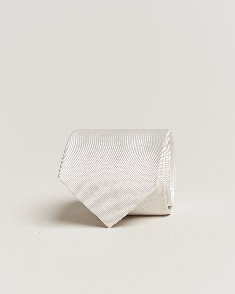 Amanda Christensen Plain Classic Tie 8 cm White – Weiß
