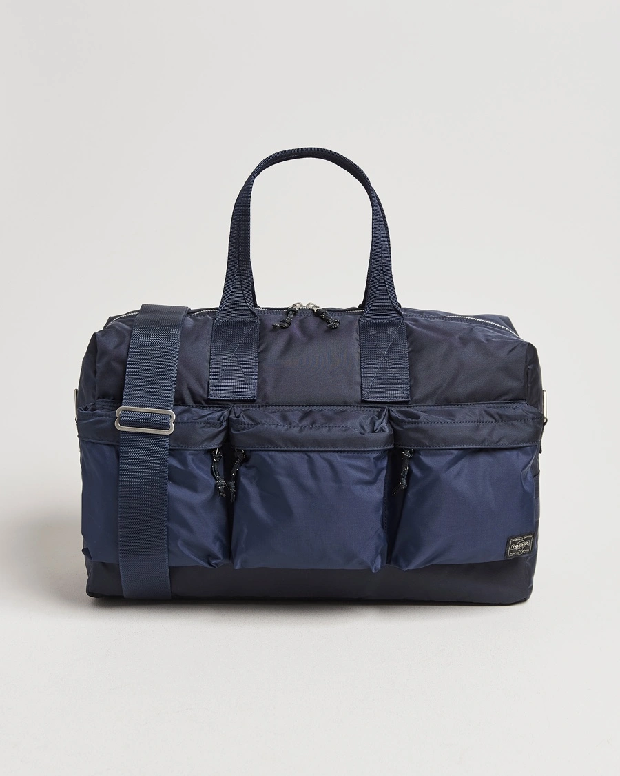 Porter-Yoshida & Co. Force 2Way Duffel Bag Navy Blue – Schwarz