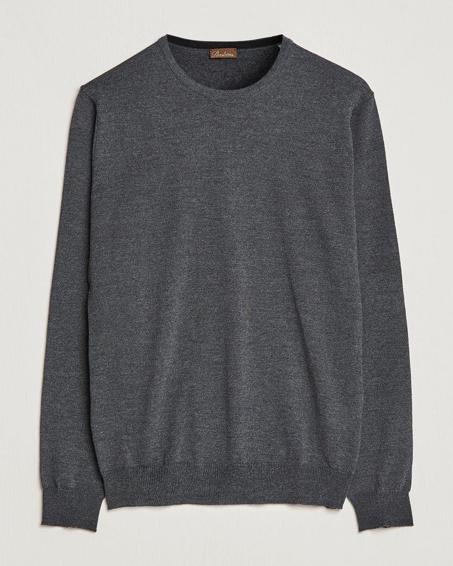 Stenströms Merino Crew Neck Anthracite – Grau