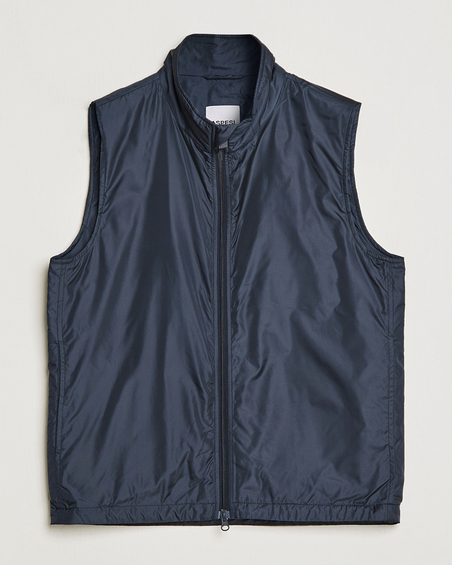 Aspesi Vernes Nylon Gilet Navy – Blau