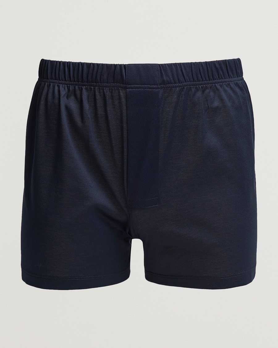 Bresciani Cotton Boxer Brief Navy – Blau