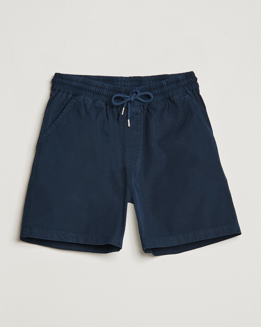 Colorful Standard Classic Organic Twill Drawstring Shorts Navy Blue – Blau