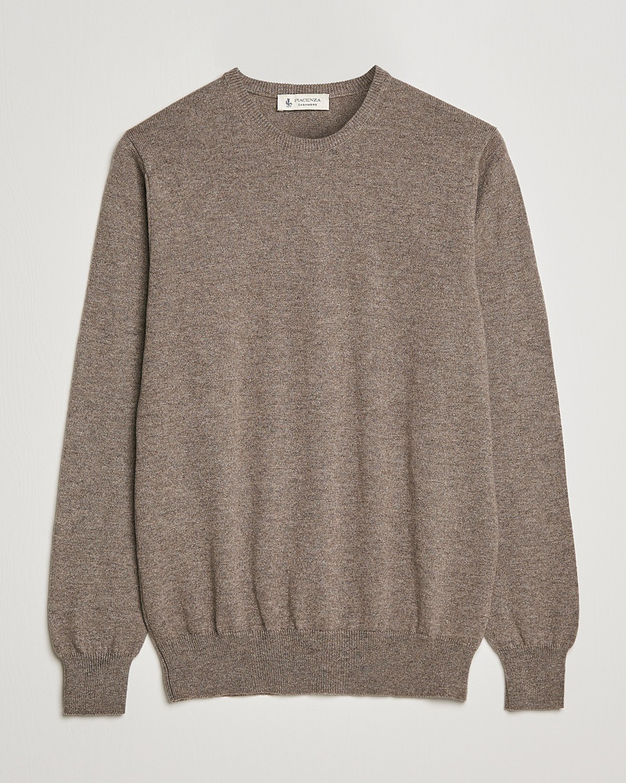 Piacenza Cashmere Cashmere Crew Neck Sweater Brown – Braun