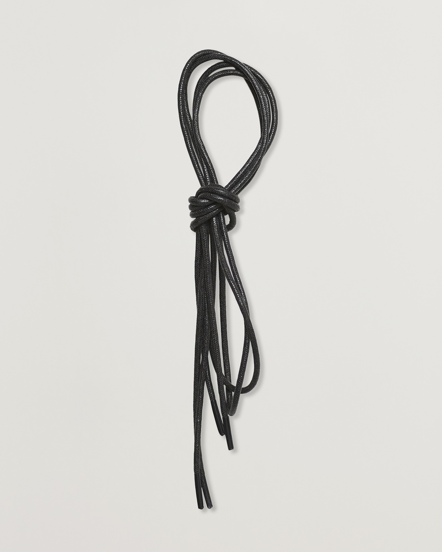 Saphir Medaille d'Or Shoe Laces Thin Waxed 75cm Black – Schwarz