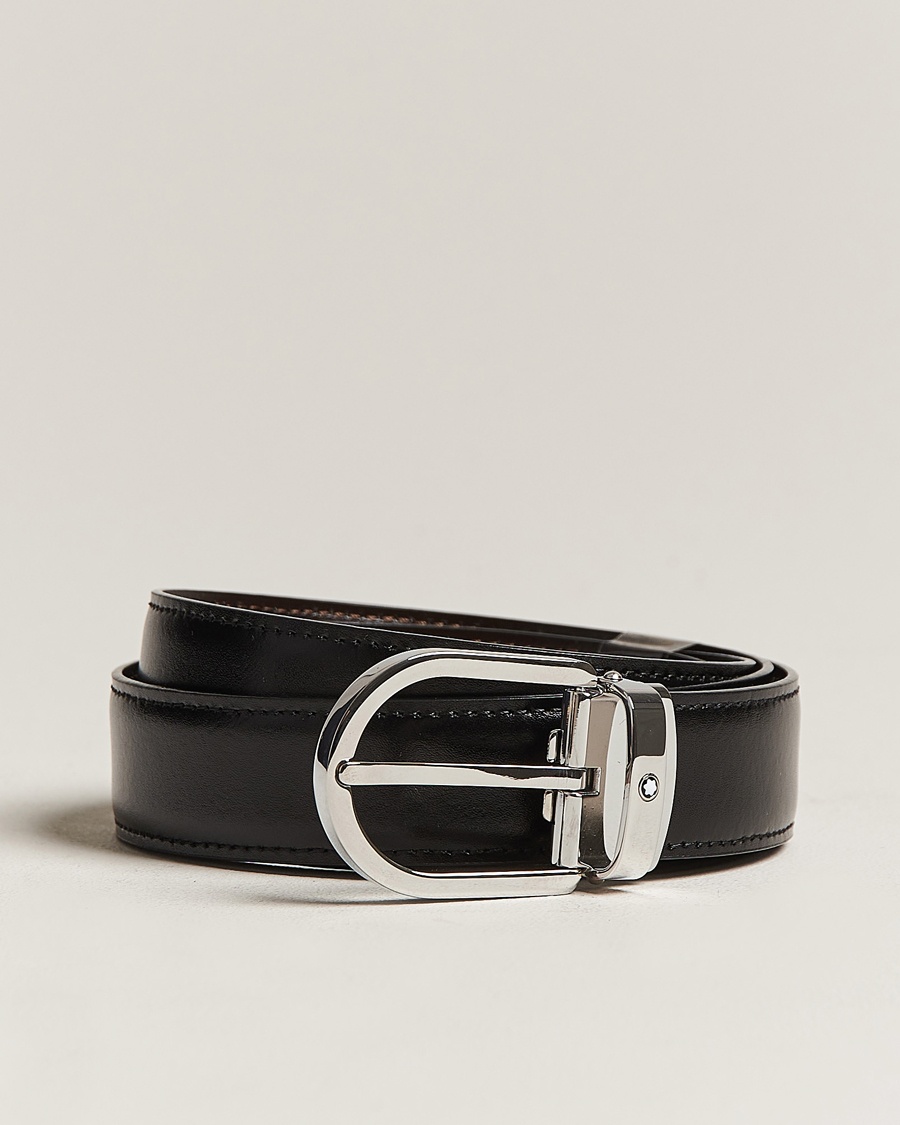 Montblanc Reversible Horseshoe Buckle 30mm Belt Black/Brown – Braun