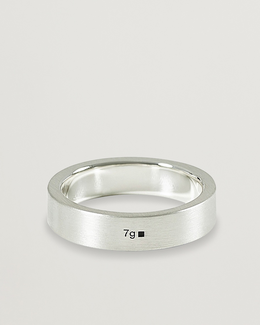 LE GRAMME Ribbon Brushed Ring Sterling Silver 7g – Silber
