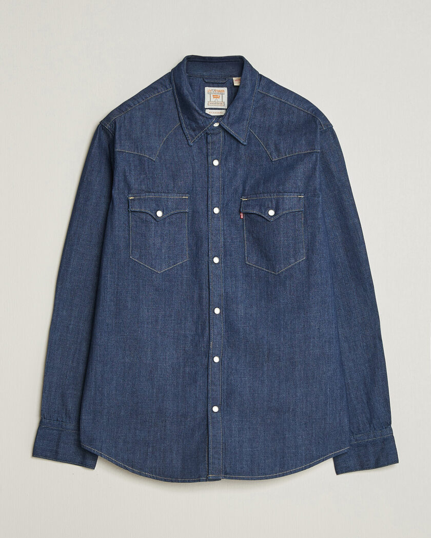  Levi's Barstow Western Standard Shirt Rinse Marbled – Blau