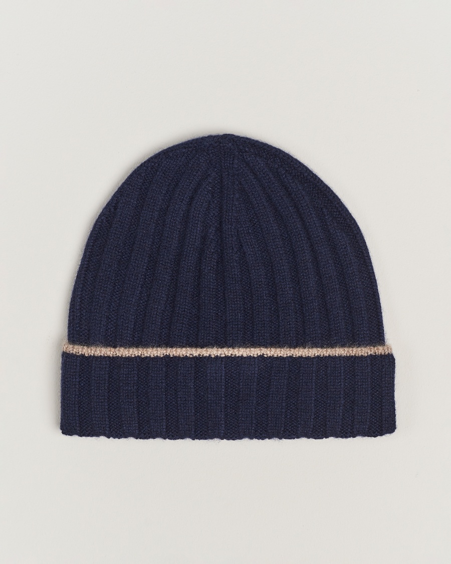 Brunello Cucinelli Cashmere Beanie Navy – Blau