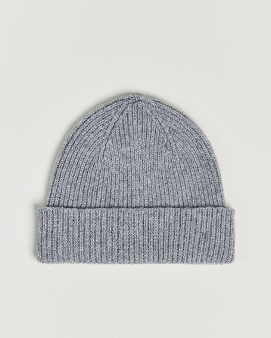 Le Bonnet Lambswool/Caregora Beanie Smoke – Grau