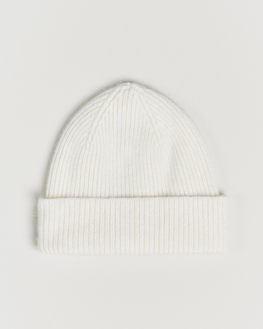 Le Bonnet Lambswool/Caregora Beanie Snow – Weiß