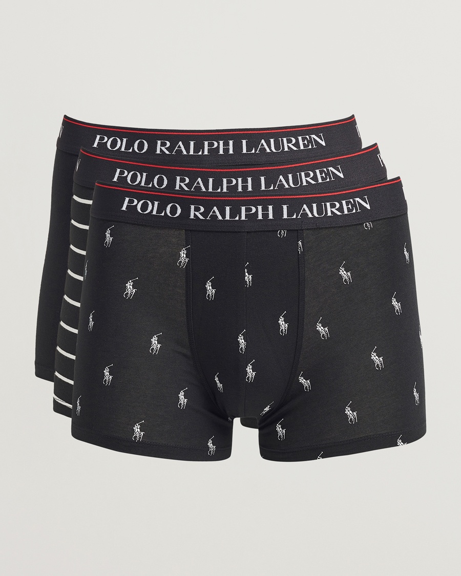 Polo Ralph Lauren 3-Pack Trunk Black/Stripe/Pony – Mehrfarbig